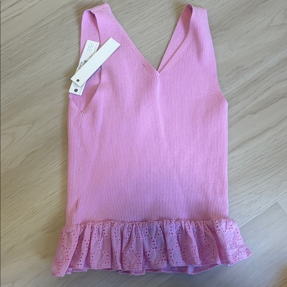 Agnes Ruffle Pink Tank - Picture 5 of 6